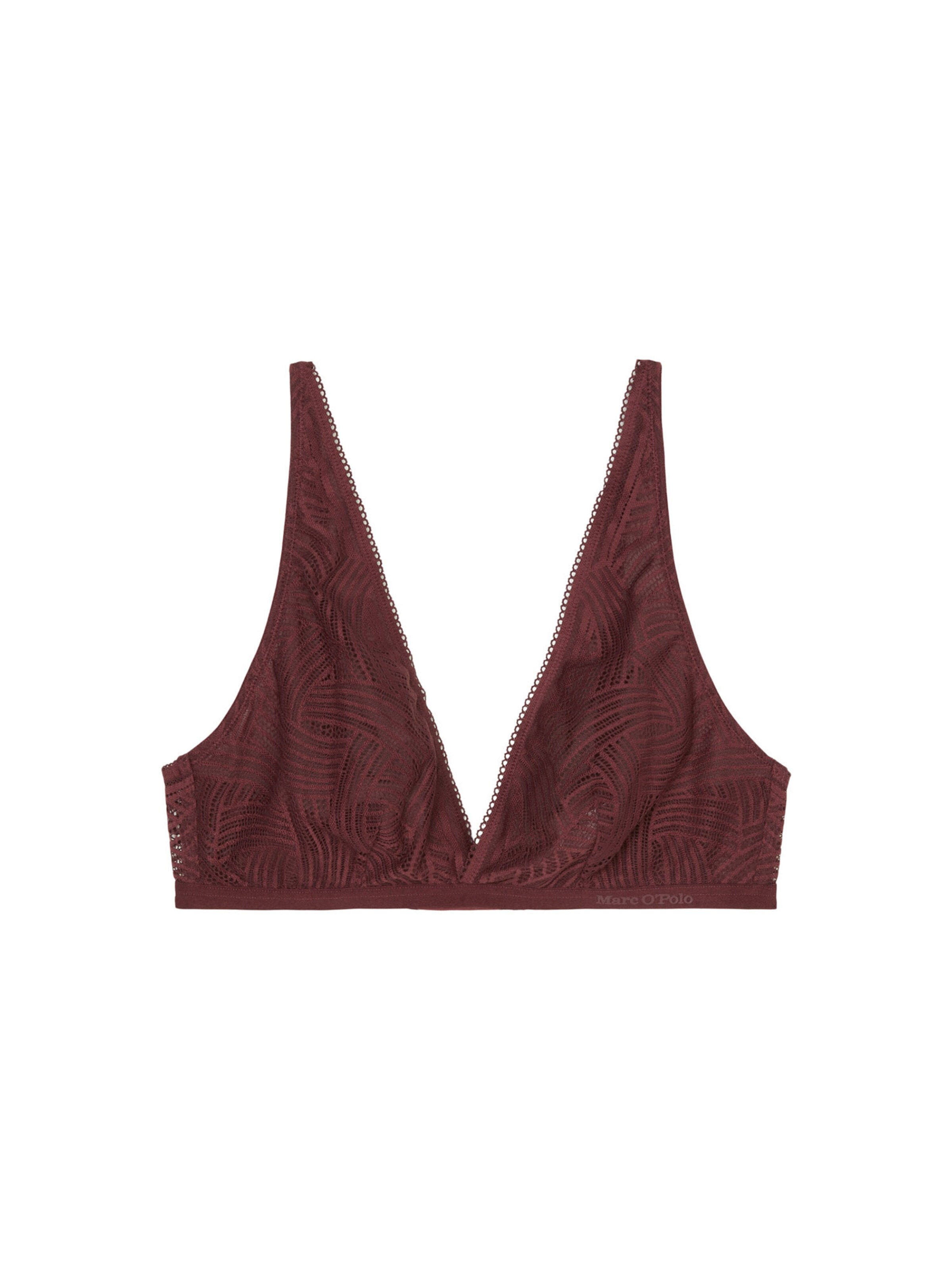 Marc O'Polo Bralette ' Timeless Lace ' in Rot: Vorderseite