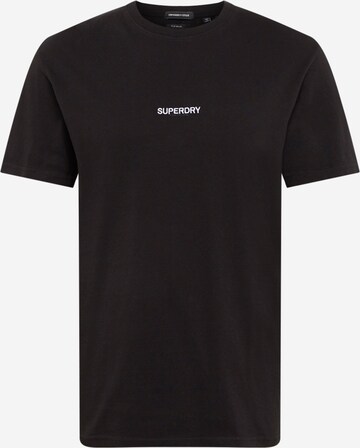 Superdry Regular fit Shirt in Zwart: voorkant