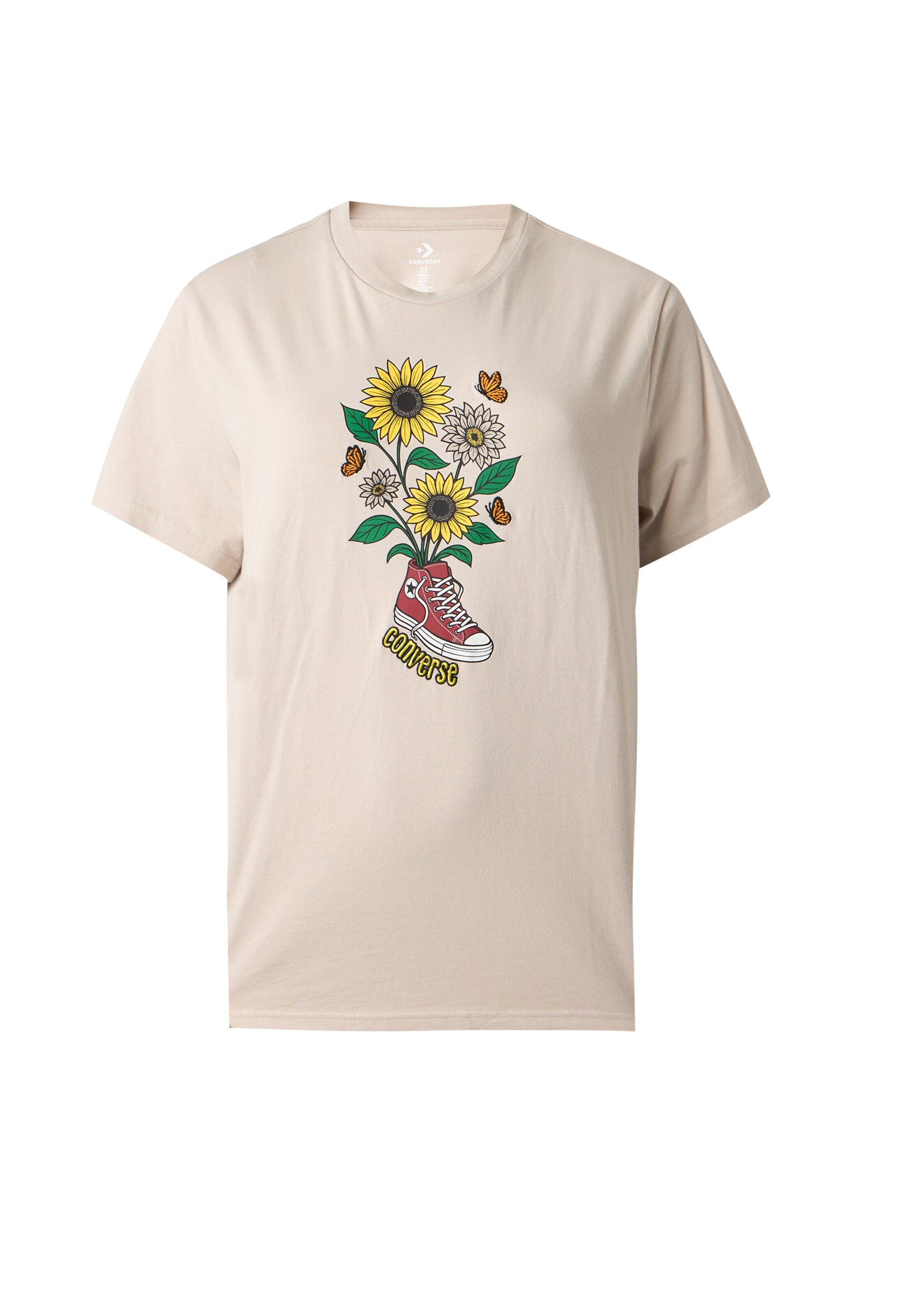 CONVERSE Shirt 'GARDEN STEP' in Beige: front