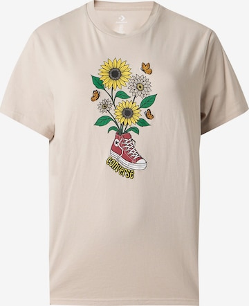 CONVERSE Shirt 'GARDEN STEP' in Beige: front