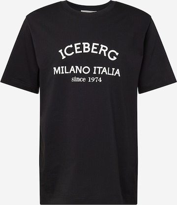 T-Shirt ICEBERG en noir : devant