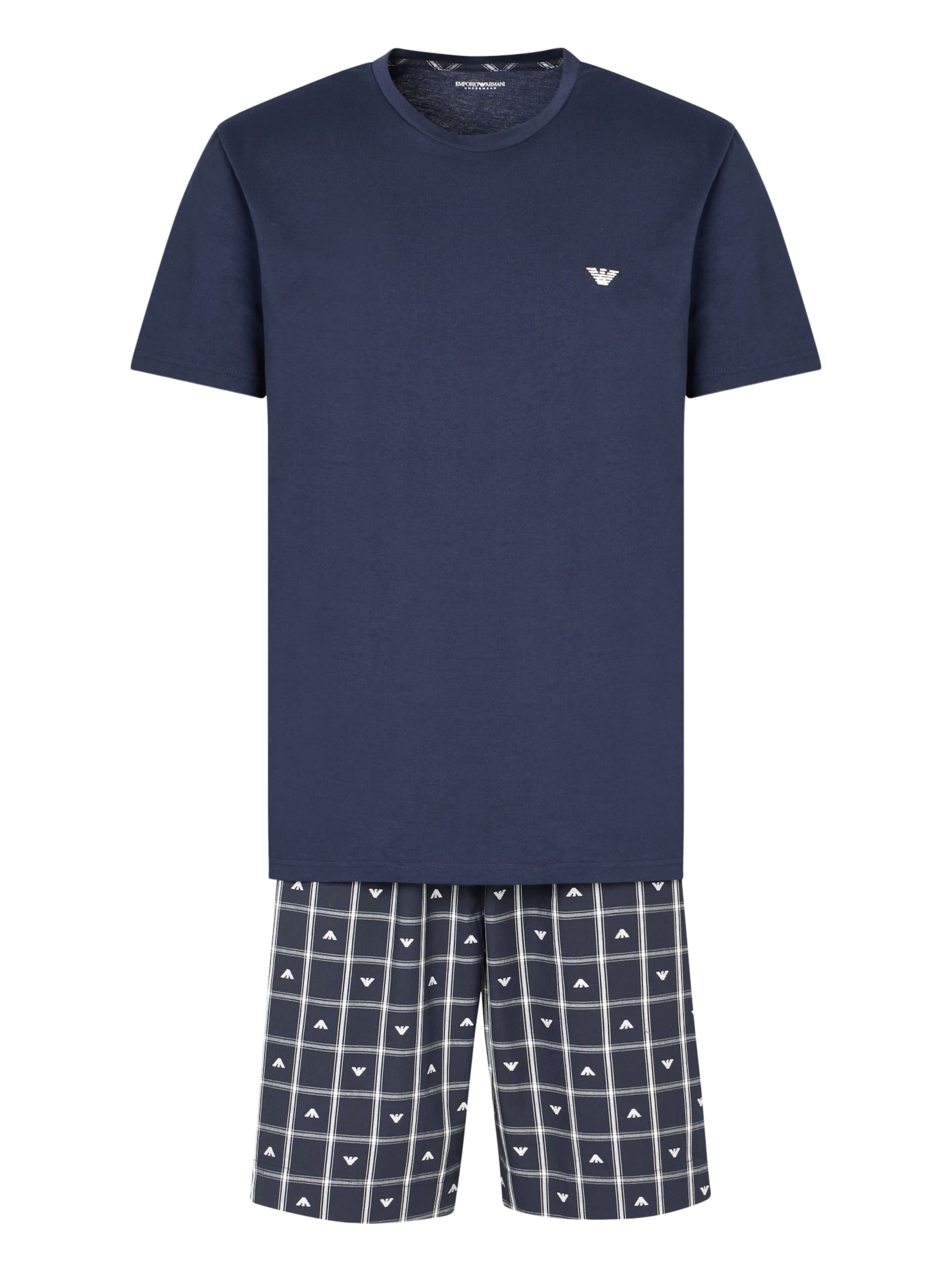 Emporio Armani Pyjama in Blau: Vorderseite