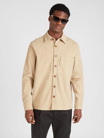 Coupe regular Chemise 'TILE' Only & Sons en beige : devant