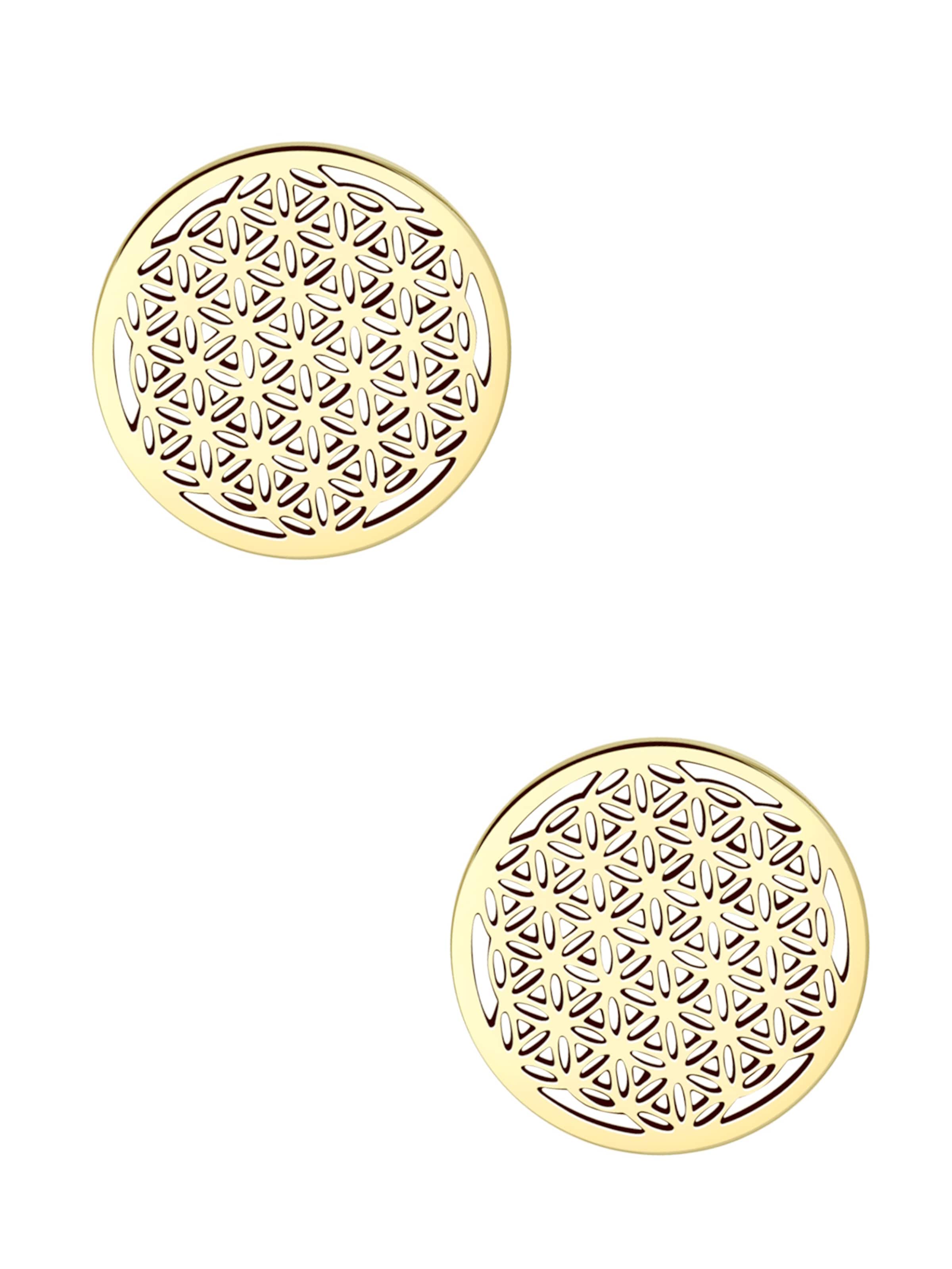 Hey Happiness - Pendientes 'Flower Of life' en oro