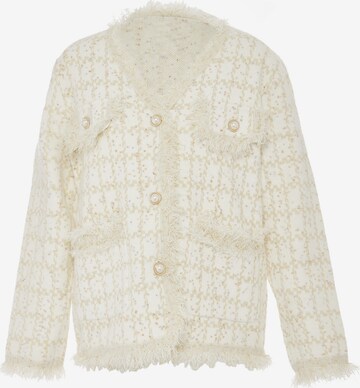 ALARY Knit Cardigan in White: front