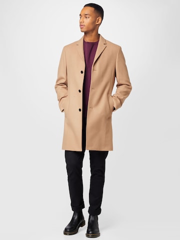 Calvin Klein Between-Seasons Coat in Beige