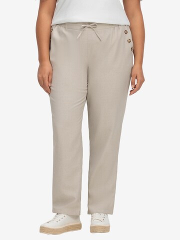 SHEEGO Regular Pants in Beige: front