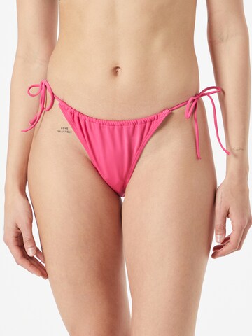 Monki Bikini Bottoms in Pink: front