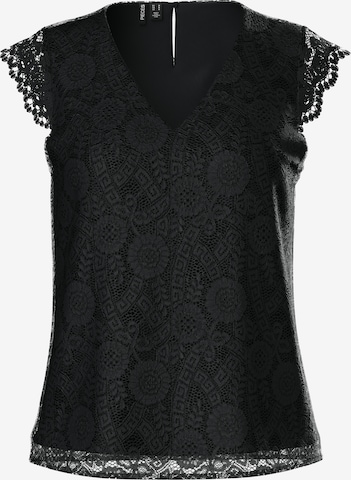 Chemisier 'PCOLLINE' PIECES Curve en noir : devant