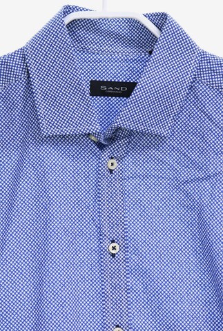 SAND COPENHAGEN Button Up Shirt in M-L in Blue