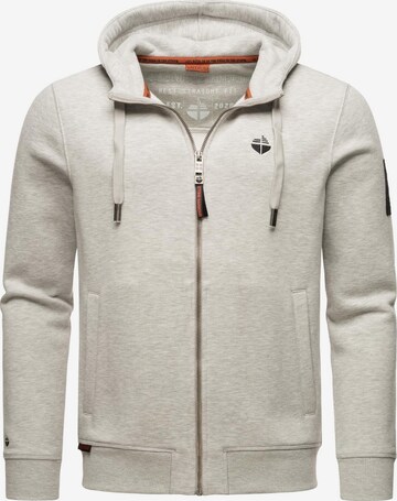 STONE HARBOUR - Sudadera con cremallera 'Billy Joy' en gris: frente