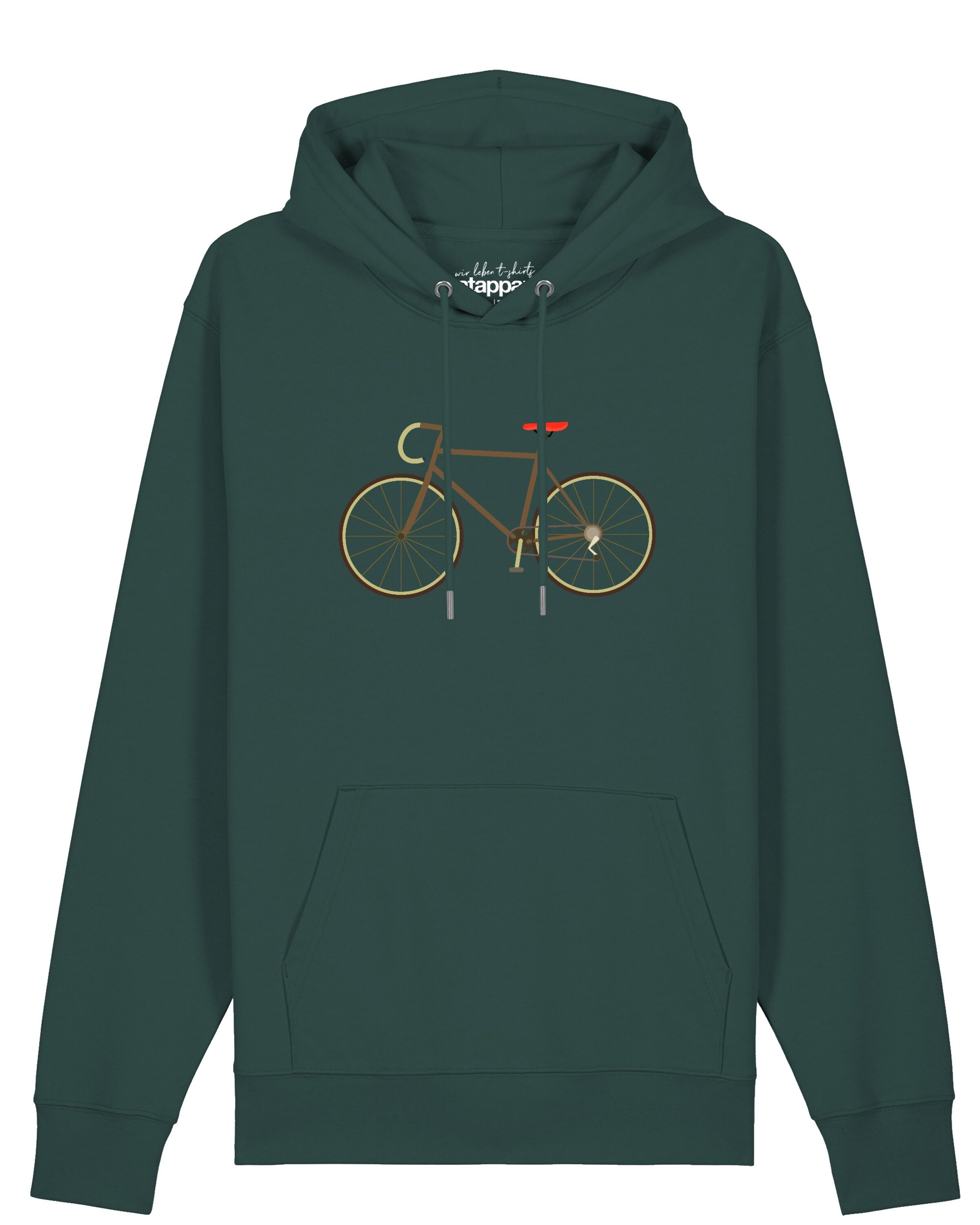 Felpa 'Fahrrad' di Watapparel in verde: frontale