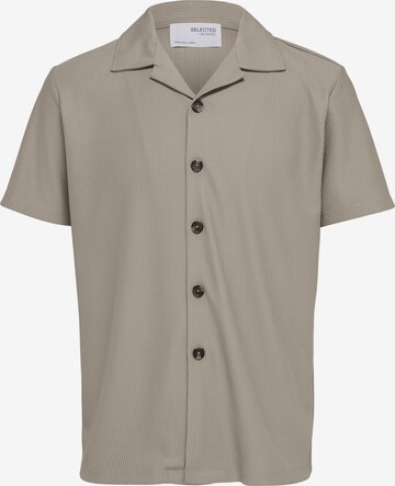 Chemise SELECTED HOMME en beige : devant