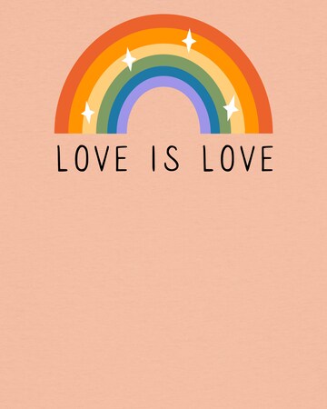 Watapparel Shirt ' Love is Love ' in Orange