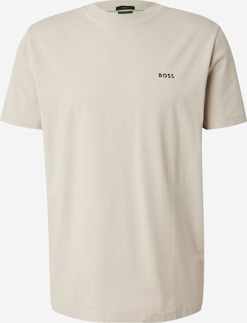 T-Shirt BOSS en beige : devant