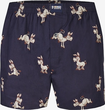 Boxers Happy Shorts en bleu : devant