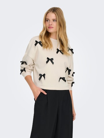 ONLY Sweatshirt 'ONLJEDEITE' in Beige: front