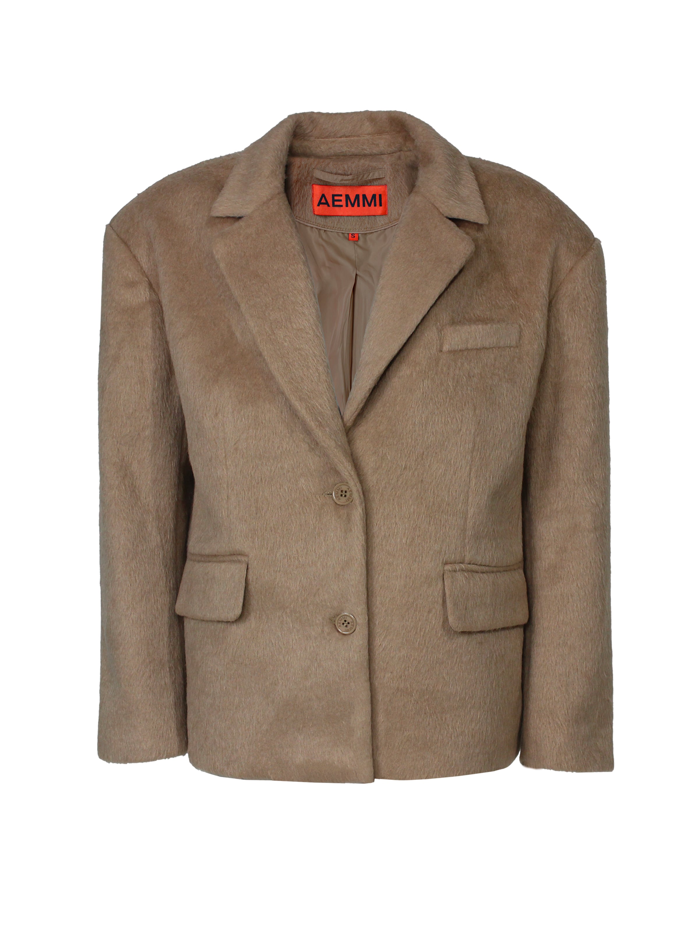 AEMMI Blazer 'Wool Blend' in Beige: front