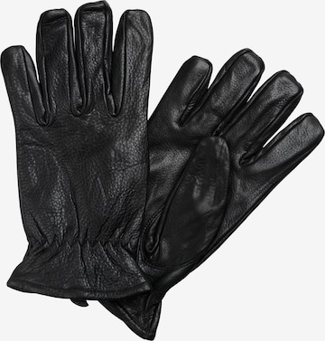 JACK & JONES Full Finger Gloves 'Roper' in Black: front