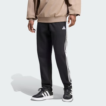 ADIDAS SPORTSWEAR Tapered Sportbroek 'Essentials' in Zwart: voorkant