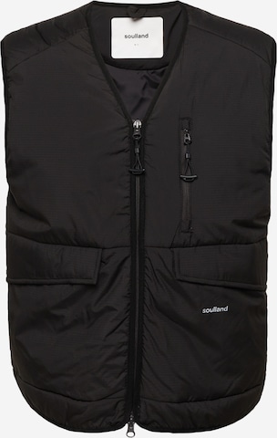 Soulland Bodywarmer 'Clay' in Zwart: voorkant