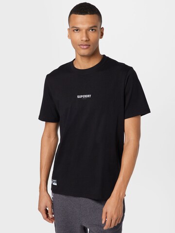 T-Shirt Superdry en noir : devant