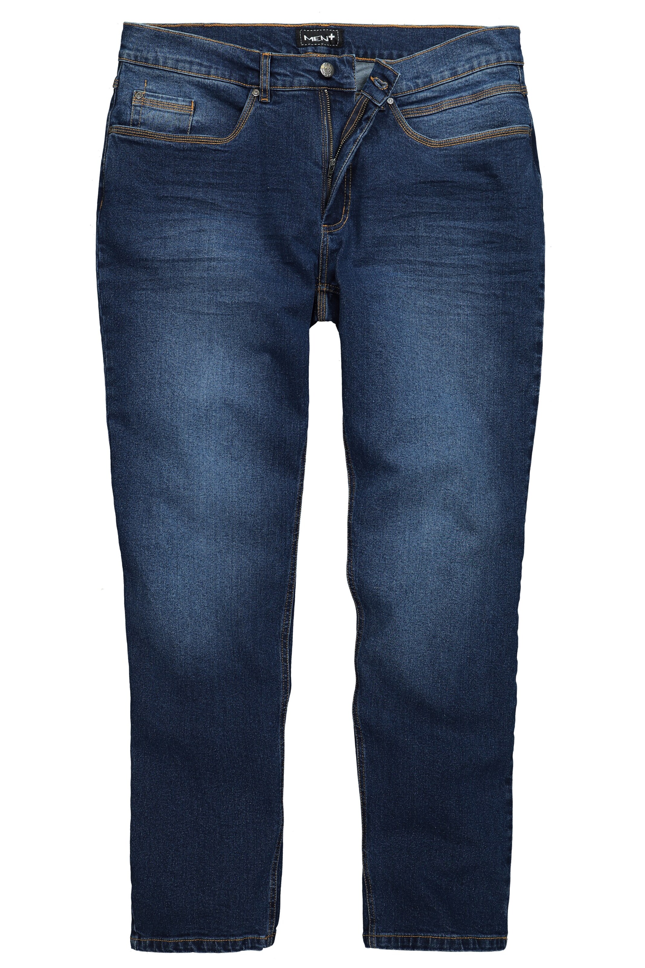 Men Plus Jeans in Blue: front