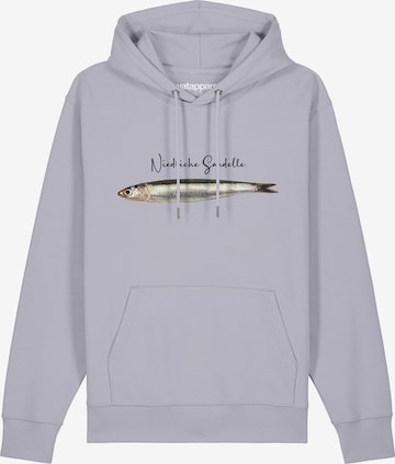 Watapparel Sweatshirt ' Niedliche Sardelle ' in Lila: voorkant
