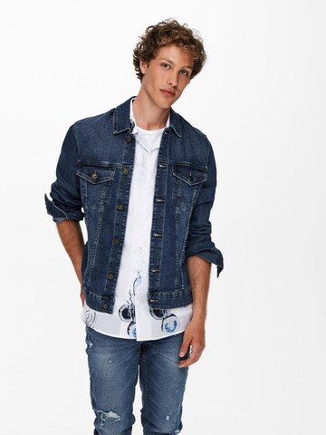 Veste mi-saison 'Come' Only & Sons en bleu : devant