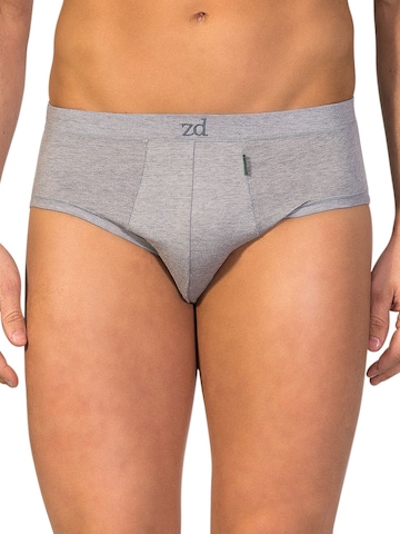 zd ZERO DEFECTS Slip 'Mini Brief' in Grau: Vorderseite