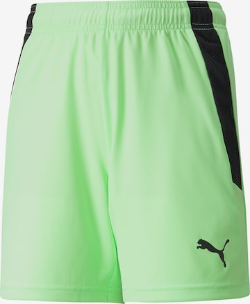 PUMA Regular Workout Pants 'TeamLiga' in Green: front