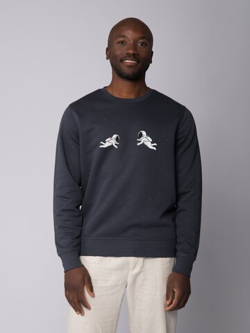 Watapparel Sweatshirt 'Space love' in Grey: front