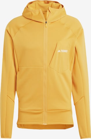 Veste en polaire fonctionnelle 'Xperior' ADIDAS TERREX en jaune : devant