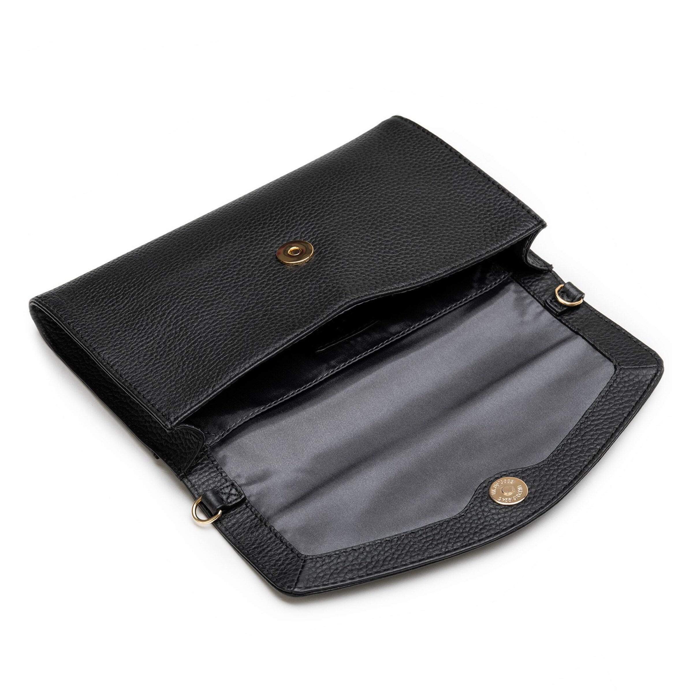Pochette 'Bologna Leather' di Lazarotti in nero