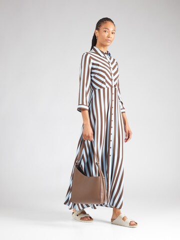 YAS Shirt dress 'YASSAVANNA' in Brown