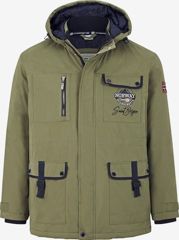 Jan Vanderstorm Winter Parka 'Azulon' in Green: front