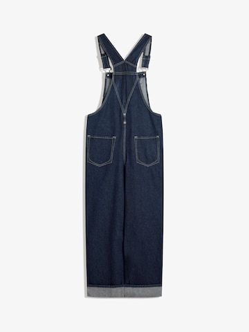 Bershka Szabványos Kantáros farmer - kék