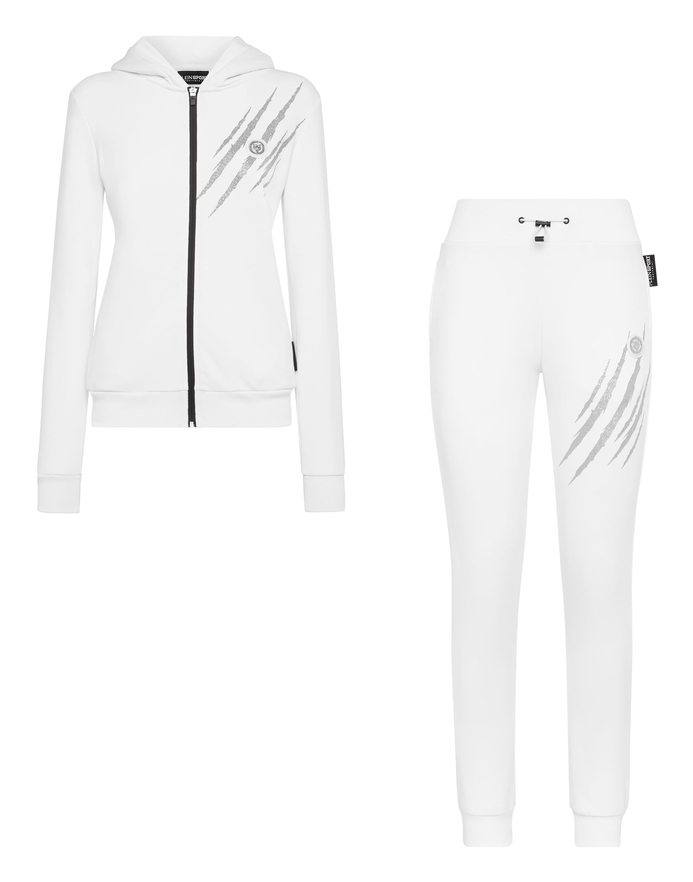 Plein Sport - Ropa para correr 'Scratch' en blanco: frente