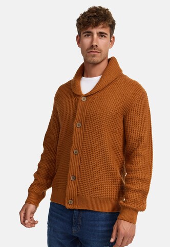 INDICODE JEANS Gebreid vest ' Brandox ' in Bruin