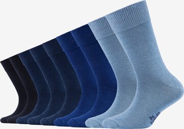 Chaussettes 'Torino' s.Oliver en bleu : devant