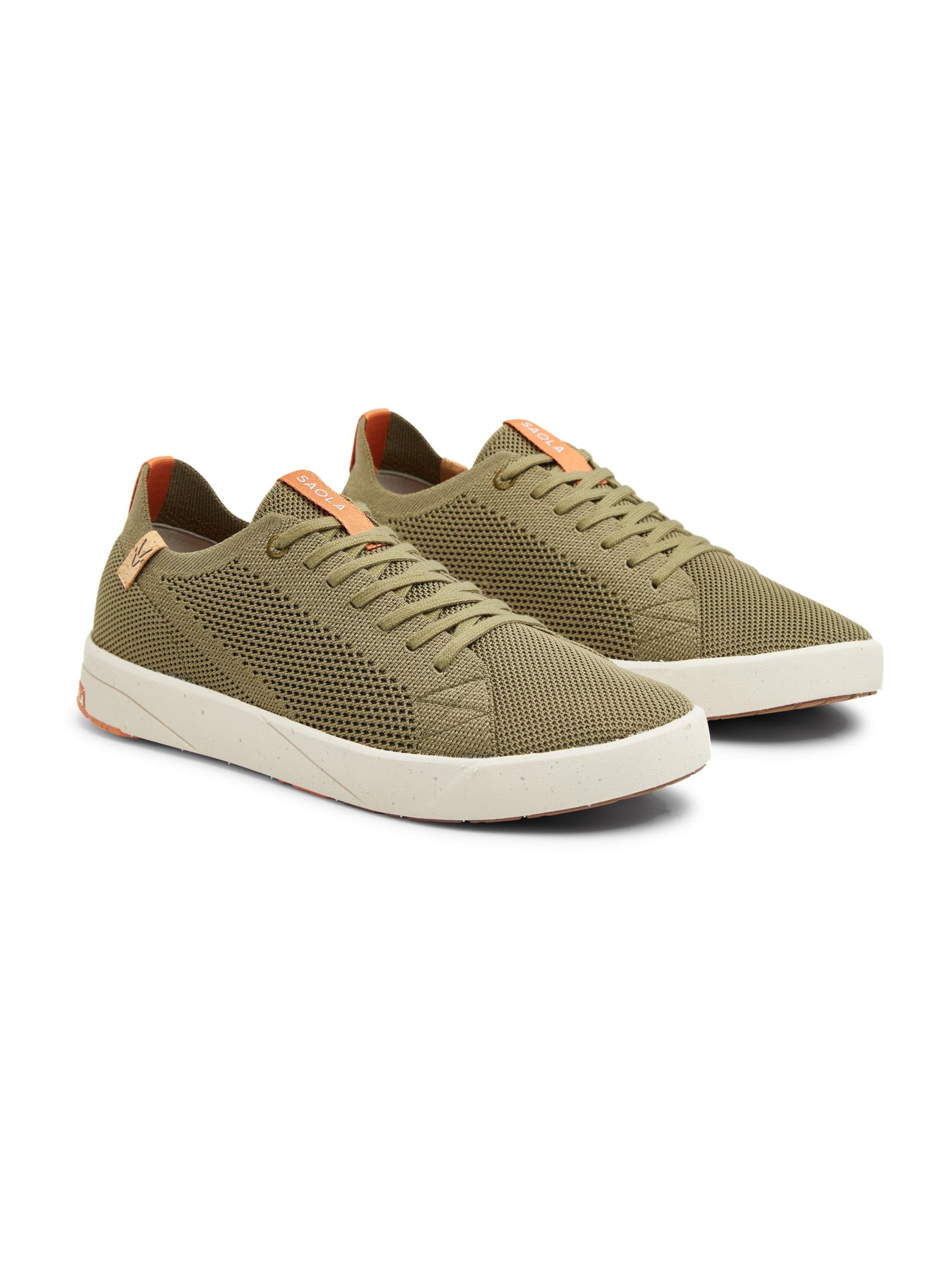 SAOLA Lace-up shoe 'Cannon Knit 2.0 M Olive' in Green