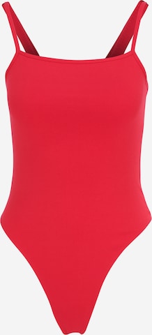 Only Tall Bodysuit in Red: front