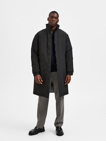 SELECTED HOMME Between-seasons coat 'Titan' in Black