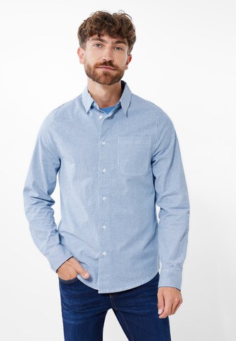Street One MEN Regular fit Button Up Shirt 'Oxford' in Blue: front