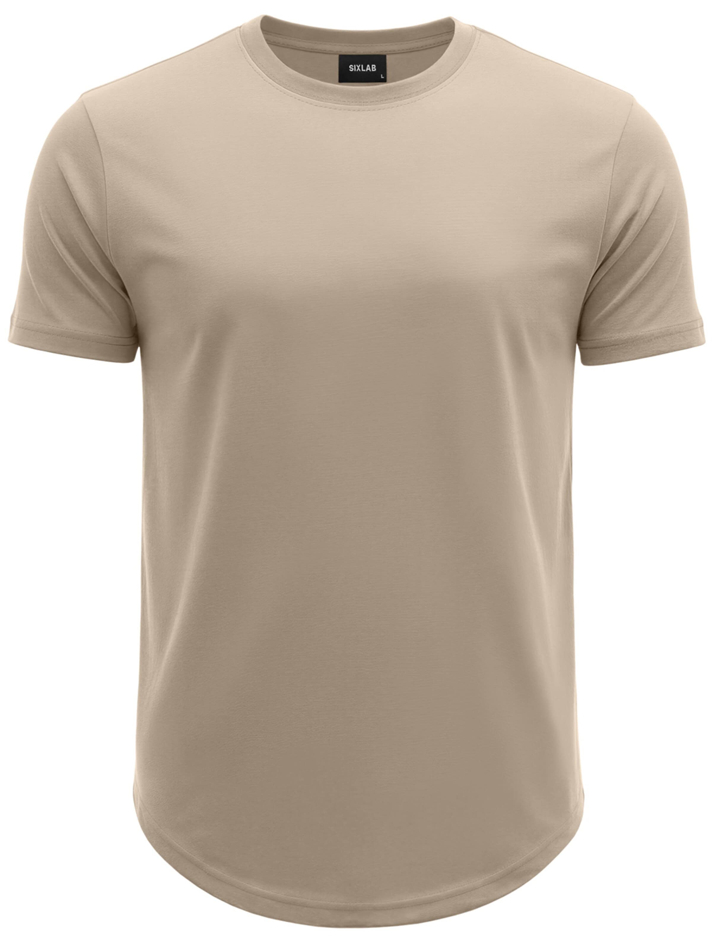 SIXLAB Shirt 'Round T-Shirt' in Beige: front