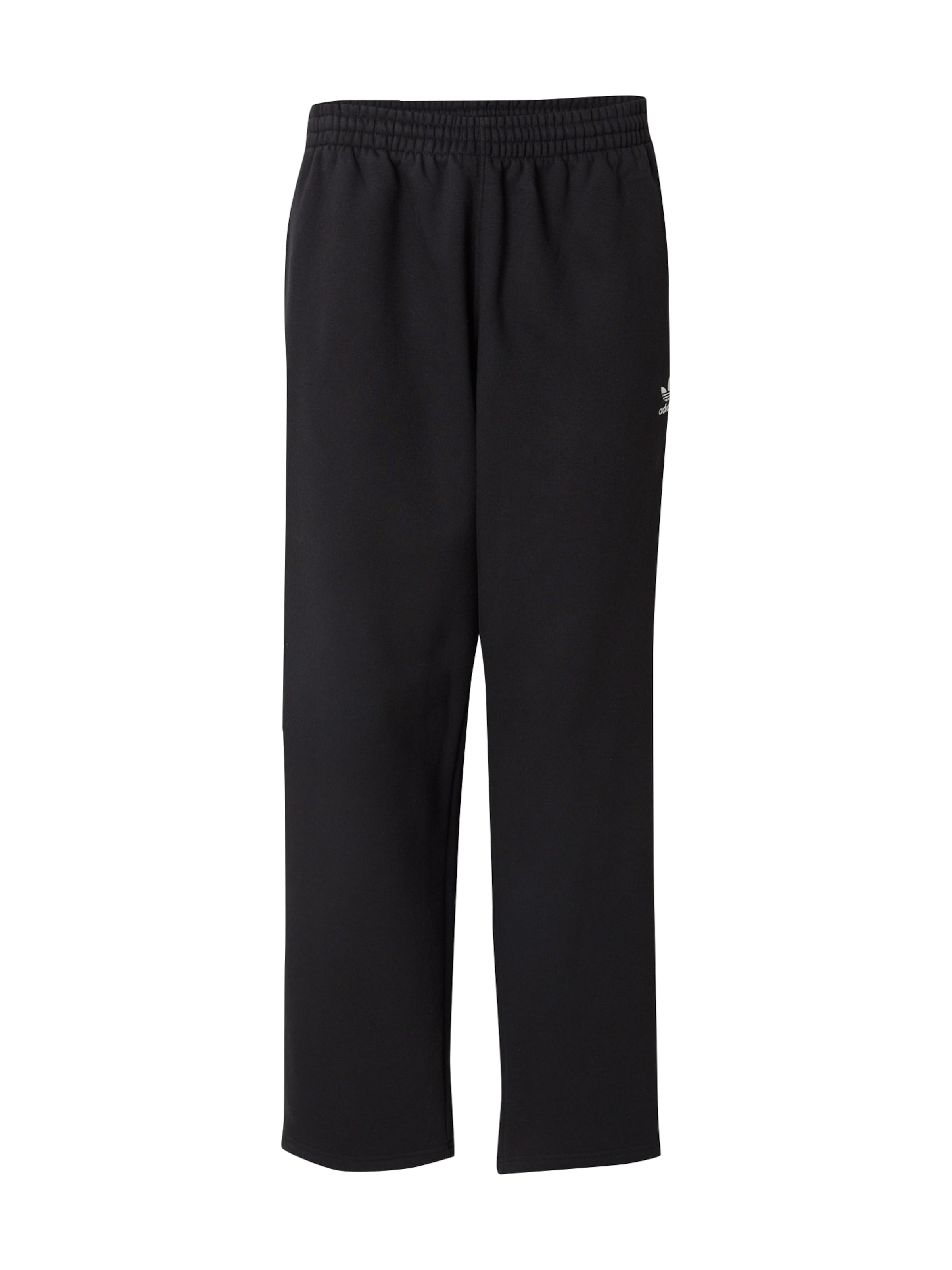 Pantaloni 'Trefoil Essentials' de la ADIDAS ORIGINALS pe negru: față