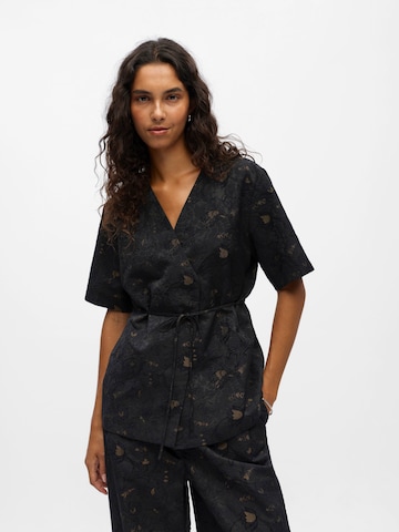 melns OBJECT Kimono 'OBJLOVIA': no priekšpuses