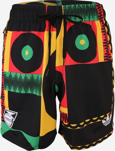 Sportinės kelnės 'JFF' iš ADIDAS PERFORMANCE, spalva – kario spalva / žalia / raudona / juoda, Prekių apžvalga