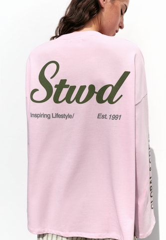 Pull&Bear Shirt 'STWD' in Roze: voorkant