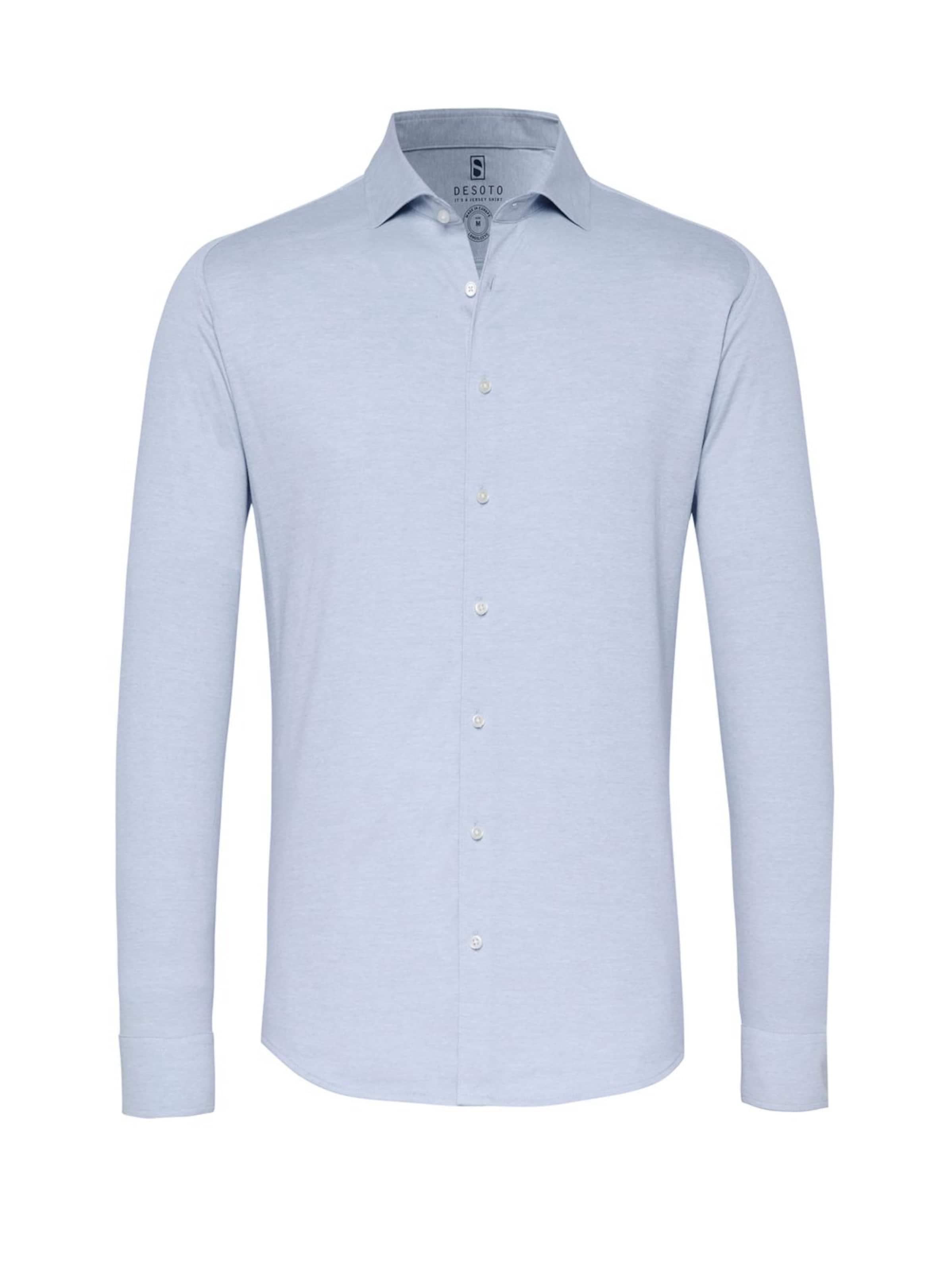 DESOTO Slim fit Zakelijk overhemd in Blauw: voorkant